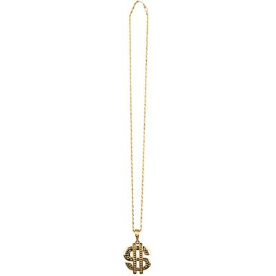 Boland 00633 Collier Dollar Chaîne avec signe dollar Doré Gangster Chef Mafia Millionnaire Accessoire Carnaval Fête à thème Boland 00633 Collier Dollar Chaîne avec signe dollar Doré Gangster Chef Mafia Millionnaire Accessoire Carnaval Fête à thème