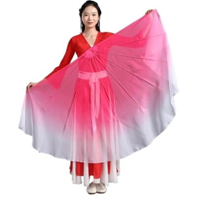 MZPOZB Voile en mousseline douce pour déguisement, spectacle, spectacle, danse du cartilage, éventail en forme de poisson MZPOZB Voile en mousseline douce pour déguisement, spectacle, spectacle, danse du cartilage, éventail en forme de poisson
