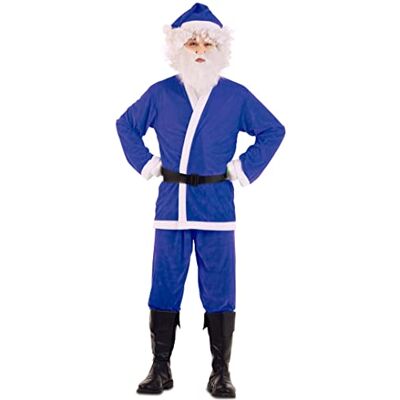 EUROCARNAVALES S.A. Déguisement de Père Noël bleu pour homme Taille M/L EUROCARNAVALES S.A. Déguisement de Père Noël bleu pour homme Taille M/L