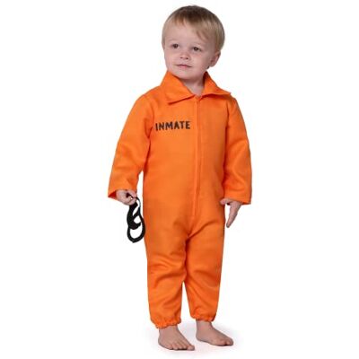 Spooktacular Creations Déguisement de prisonnier unisexe pour bébé fille garçon Halloween Spooktacular Creations Déguisement de prisonnier unisexe pour bébé fille garçon Halloween