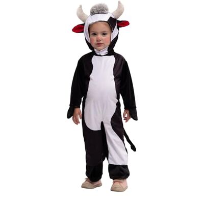 Déguisement bébé - Taureau noir et blanc avec capuche Déguisement bébé - Taureau noir et blanc avec capuche