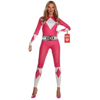 Morphsuits Costume de Power Ranger Rose pour Adulte Morphsuits Costume de Power Ranger Rose pour Adulte
