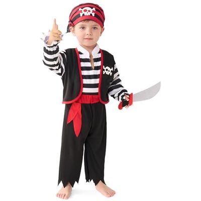 Spooktacular Creations Costume de pirate pour bébé Pour nourrisson Costume de pirate Ensemble de jeu de rôle Accessoire de pirate d'Halloween Spooktacular Creations Costume de pirate pour bébé Pour nourrisson Costume de pirate Ensemble de jeu de rôle Accessoire de pirate d'Halloween