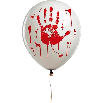 Guirca - Confezione da 10 palloncini Mano ensanglantée 30 cm - 30 cm - Bloody hand - Balloons Guirca - Confezione da 10 palloncini Mano ensanglantée 30 cm - 30 cm - Bloody hand - Balloons