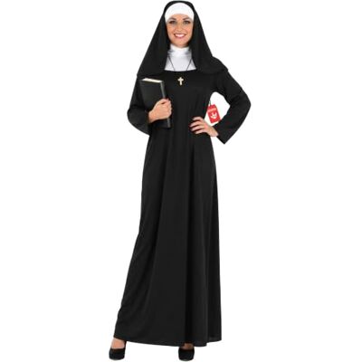Fun Shack Costume Bonne S?ur Femme, Déguisement Halloween Religieuse, Coiffe Incluse Fun Shack Costume Bonne S?ur Femme, Déguisement Halloween Religieuse, Coiffe Incluse