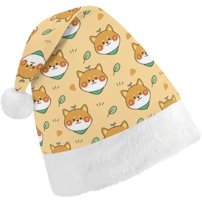 JZemdybill Chapeau de Noël, joli chapeau Shiba Inu pour diverses fêtes de fin d'année JZemdybill Chapeau de Noël, joli chapeau Shiba Inu pour diverses fêtes de fin d'année