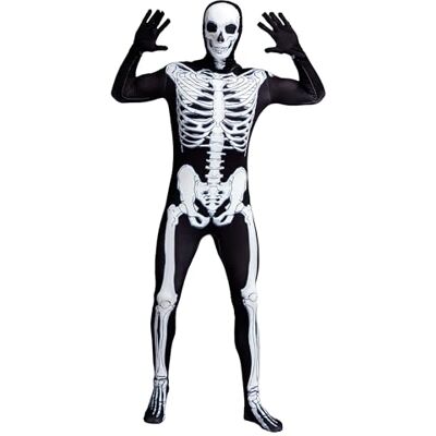 Spooktacular Creations Costume d'Halloween avec os de squelette pour homme avec masque à capuche de squelette Spooktacular Creations Costume d'Halloween avec os de squelette pour homme avec masque à capuche de squelette