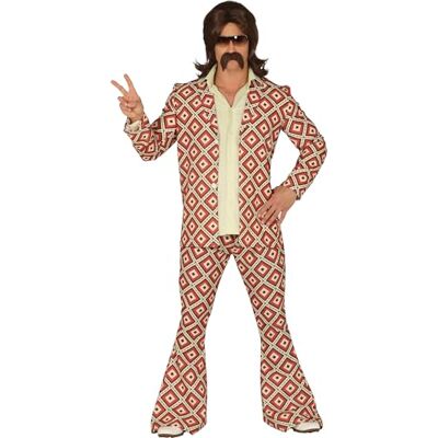 FIESTAS GUIRCA , S.L. Costume des années 70 losanges pour homme M FIESTAS GUIRCA , S.L. Costume des années 70 losanges pour homme M