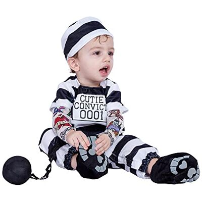 Spooktacular Creations Lovely Baby Prisoner Convict Costume Infant Deluxe Set for Halloween Jail Dress Up Party (18-24 Months) Spooktacular Creations Lovely Baby Prisoner Convict Costume Infant Deluxe Set for Halloween Jail Dress Up Party (18-24 Months)