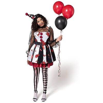 Spooktacular Creations Costume de clown effrayant pour femme Pour Halloween, jeu de rôle, fête à thème, cosplay Taille M Spooktacular Creations Costume de clown effrayant pour femme Pour Halloween, jeu de rôle, fête à thème, cosplay Taille M