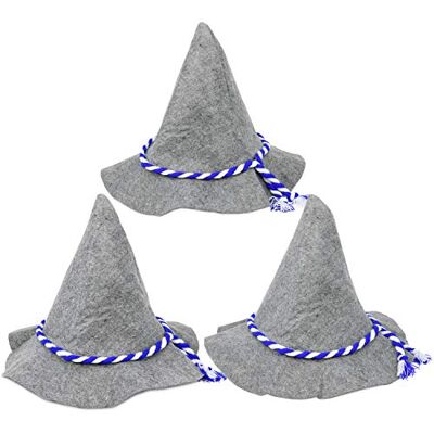 com-four ® Chapeau Trachten pour Oktoberfest, Carnaval ou Carnaval chapeau Bayern en feutre avec cordon bleu / blanc Seppelhut com-four ® Chapeau Trachten pour Oktoberfest, Carnaval ou Carnaval chapeau Bayern en feutre avec cordon bleu / blanc Seppelhut