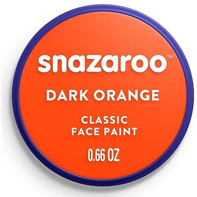 Snazaroo Peinture Pour Visage et le Corps, Maquillage Pour Visage et Déguisement, Pour Enfants et Adults,Fard 18 ML, Couleur Orange Fonce Snazaroo Peinture Pour Visage et le Corps, Maquillage Pour Visage et Déguisement, Pour Enfants et Adults,Fard 18 ML, Couleur Orange Fonce