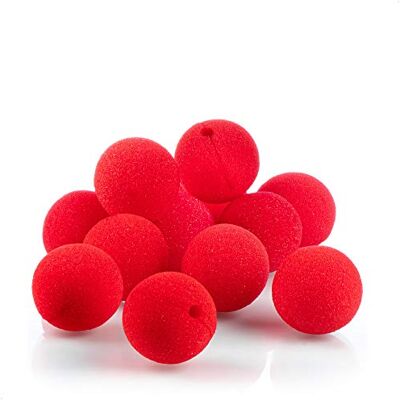 com-four ® 12x Nez de Clown en Mousse, Faux Nez Rouges pour Costumes, Ø 5 cm pour déguisements Carnaval ou autres soirées à thème com-four ® 12x Nez de Clown en Mousse, Faux Nez Rouges pour Costumes, Ø 5 cm pour déguisements Carnaval ou autres soirées à thème