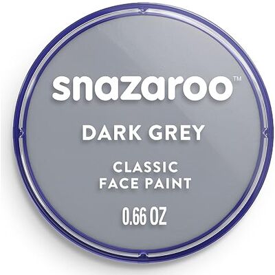Snazaroo Peinture Pour Visage et le Corps, Maquillage Pour Visage et Déguisement, Pour Enfants et Adults,Fard 18 ML, Couleur Gris Fonce Snazaroo Peinture Pour Visage et le Corps, Maquillage Pour Visage et Déguisement, Pour Enfants et Adults,Fard 18 ML, Couleur Gris Fonce
