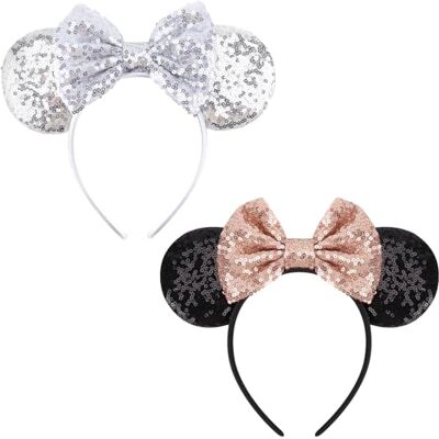 DRESHOW Oreilles de Souris Arc Bandeaux Paillettes Décoration de Fête Cosplay Costume pour Femmes DRESHOW Oreilles de Souris Arc Bandeaux Paillettes Décoration de Fête Cosplay Costume pour Femmes