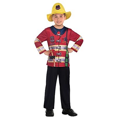 amscan Pompier durable, Déguisement Enfant, Multicolore, 3-4 ans amscan Pompier durable, Déguisement Enfant, Multicolore, 3-4 ans