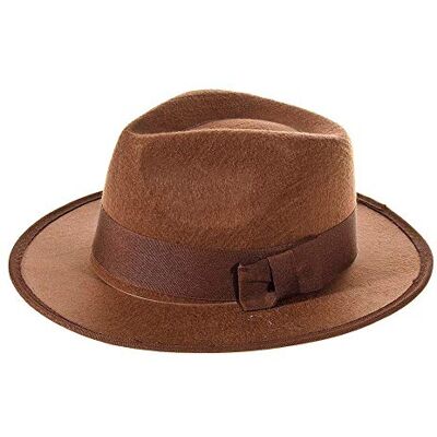 HENBRANDT Chapeau d'explorateur en feutre marron HENBRANDT Chapeau d'explorateur en feutre marron