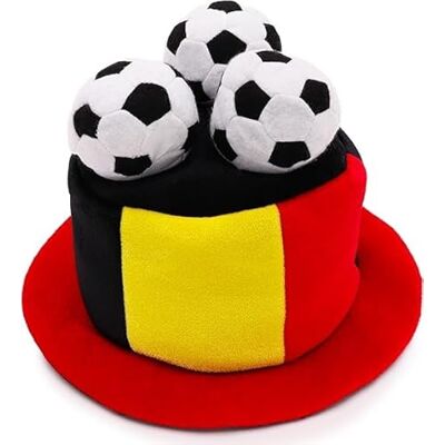 Toyland ® Belgique Chapeau haut-de-forme de supporter de flag football avec ballons 3D Coupe du Monde, Euro, Fêtes déguisées à thème Belgique Taille unique adulte 10 pays au choix Toyland ® Belgique Chapeau haut-de-forme de supporter de flag football avec ballons 3D Coupe du Monde, Euro, Fêtes déguisées à thème Belgique Taille unique adulte 10 pays au choix