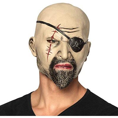 Boland 97582 Masque pirate en latex, masque effrayant, Halloween, carnaval, fête à thème, déguisement, costume Boland 97582 Masque pirate en latex, masque effrayant, Halloween, carnaval, fête à thème, déguisement, costume
