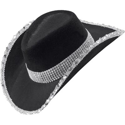 W WIDMANN MILANO Party Fashion Chapeau de fête cowgirl/cowboy, chapeau western, accessoire de carnaval, enterrement de vie de garçon W WIDMANN MILANO Party Fashion Chapeau de fête cowgirl/cowboy, chapeau western, accessoire de carnaval, enterrement de vie de garçon