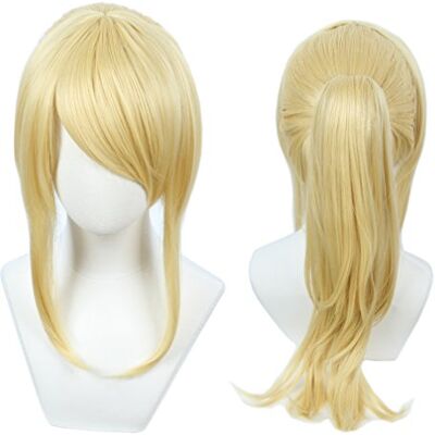 Linfairy Perruque blonde pour femme avec queue de cheval de 50 cm Linfairy Perruque blonde pour femme avec queue de cheval de 50 cm