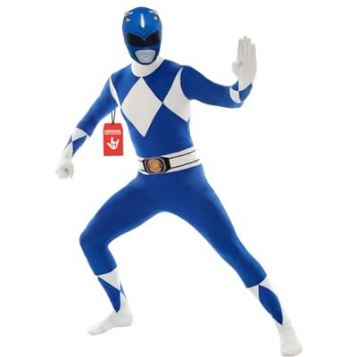 Morphsuits Original Power Rangers Pour Hauteur 150-165 Cm Bleu Taille M Morphsuits Original Power Rangers Pour Hauteur 150-165 Cm Bleu Taille M
