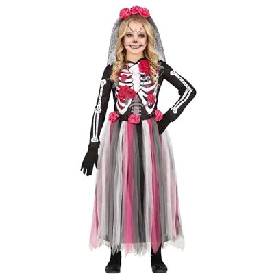 Fiestas Guirca Catrina Bambino - Costume enfant pour 3-4 ans Fiestas Guirca Catrina Bambino - Costume enfant pour 3-4 ans