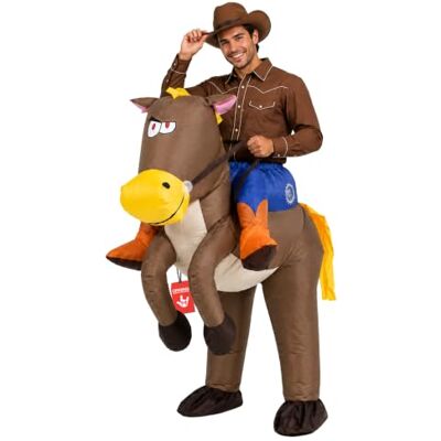 Morphsuits Morph costum gonflable de cheval, costume de cowboy avec cheval, pour adulte Taille Unique Morphsuits Morph costum gonflable de cheval, costume de cowboy avec cheval, pour adulte Taille Unique