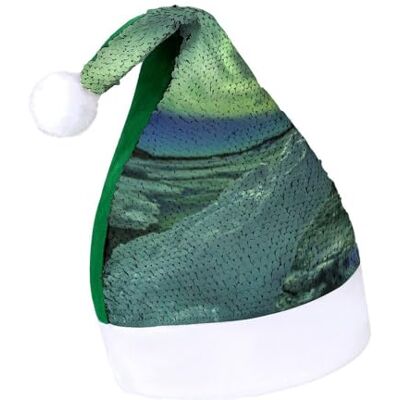 JZemdybill Chapeau de Noël à paillettes pour adultes, beau chapeau aurores boréales pour diverses fêtes de fin d'année JZemdybill Chapeau de Noël à paillettes pour adultes, beau chapeau aurores boréales pour diverses fêtes de fin d'année