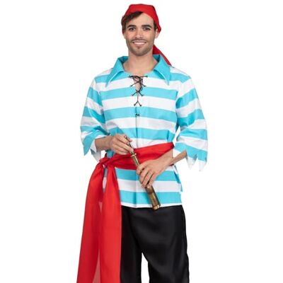 Leg Avenue Pillaging Pirate Adult Sized Costumes Homme, Bleu Blanc, XL Leg Avenue Pillaging Pirate Adult Sized Costumes Homme, Bleu Blanc, XL