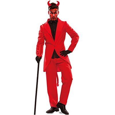 EUROCARNAVALES Costume de diable Lucifer pour homme Taille M/L XL Rouge Costume de Satan Halloween Carnaval EUROCARNAVALES Costume de diable Lucifer pour homme Taille M/L XL Rouge Costume de Satan Halloween Carnaval