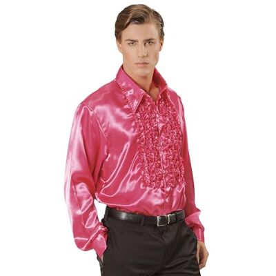 W WIDMANN MILANO Party Fashion Widmann Style disco fashion des années 70, chemisier à volants en satin, chemise discothèque, carnaval, fête à thème W WIDMANN MILANO Party Fashion Widmann Style disco fashion des années 70, chemisier à volants en satin, chemise discothèque, carnaval, fête à thème