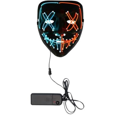 Boland 72398 Masque d'horreur LED avec lumière pour costumes, Halloween, carnaval ou fête à thème, tueur, psycho Boland 72398 Masque d'horreur LED avec lumière pour costumes, Halloween, carnaval ou fête à thème, tueur, psycho
