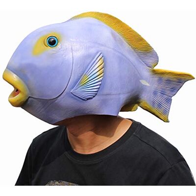 CreepyParty Costume d'halloween Fête Masque de Latex Tête Animaux Tropicaux Poisson CreepyParty Costume d'halloween Fête Masque de Latex Tête Animaux Tropicaux Poisson