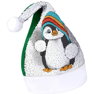 JZemdybill Chapeau de Noël à paillettes pour adultes, joli chapeau de pingouin pour diverses fêtes de fin d'année JZemdybill Chapeau de Noël à paillettes pour adultes, joli chapeau de pingouin pour diverses fêtes de fin d'année