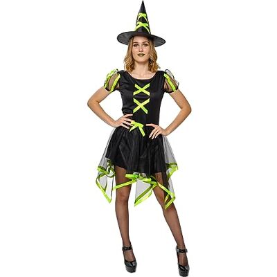 Déguisement de sorcière vert néon de Rubie's pour femme - Costume Déguisement de sorcière vert néon de Rubie's pour femme - Costume
