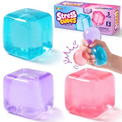 JOYIN Lot de 3 cubes anti-stress (5 cm), cubes à rebond lent pour enfants et adultes, jouet sensoriel doux, cadeau d'anniversaire d'enfant, cadeau de bureau JOYIN Lot de 3 cubes anti-stress (5 cm), cubes à rebond lent pour enfants et adultes, jouet sensoriel doux, cadeau d'anniversaire d'enfant, cadeau de bureau