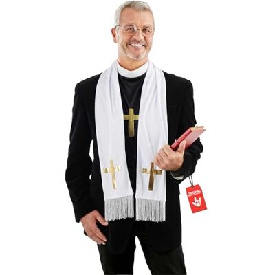 Fun Shack Costume Prêtre Homme, Déguisement Halloween Adulte, Tenue Prêtre Homme, Taille Unique Fun Shack Costume Prêtre Homme, Déguisement Halloween Adulte, Tenue Prêtre Homme, Taille Unique