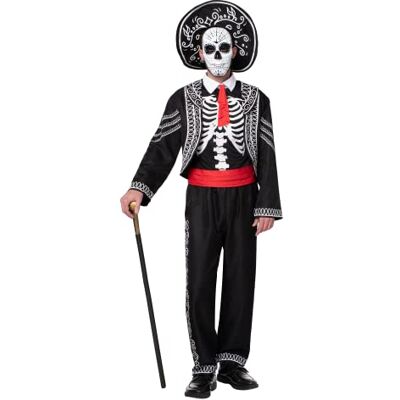 Spooktacular Creations Costume d'Halloween pour adulte : le jour des morts, veste Mariachi avec chapeau Charro, costumes d'Halloween pour adultes Spooktacular Creations Costume d'Halloween pour adulte : le jour des morts, veste Mariachi avec chapeau Charro, costumes d'Halloween pour adultes