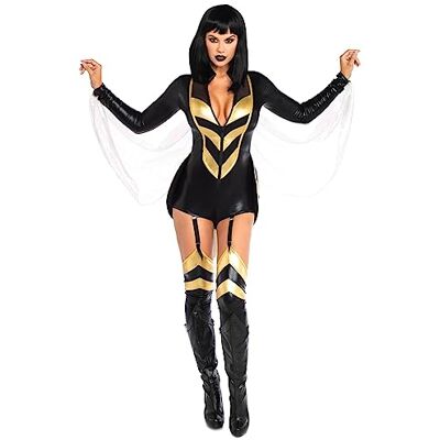 Leg Avenue 8676002054 Panama Femme Noir (Noir, Or) (Taille fabricant: Medium 10-12) lot de, noir (noir, doré), taille du fabricant: M 10-12 Leg Avenue 8676002054 Panama Femme Noir (Noir, Or) (Taille fabricant: Medium 10-12) lot de, noir (noir, doré), taille du fabricant: M 10-12