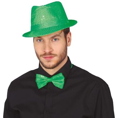 Guirca Modèle - Chapeau de gangster à paillettes colorées Guirca Modèle - Chapeau de gangster à paillettes colorées