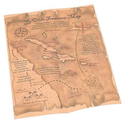 Bristol Novelty Carte au trésor pirate BA997, unisexe, adulte, taille unique, beige Bristol Novelty Carte au trésor pirate BA997, unisexe, adulte, taille unique, beige