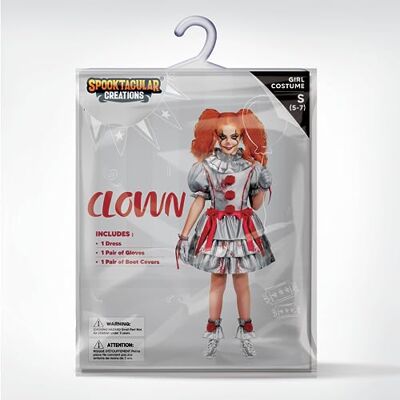 Spooktacular Creations Costume de clown maléfique pour filles, costume de clown maléfique, costume de bouffon effrayant, Halloween, jeu de rôle, cosplay Spooktacular Creations Costume de clown maléfique pour filles, costume de clown maléfique, costume de bouffon effrayant, Halloween, jeu de rôle, cosplay