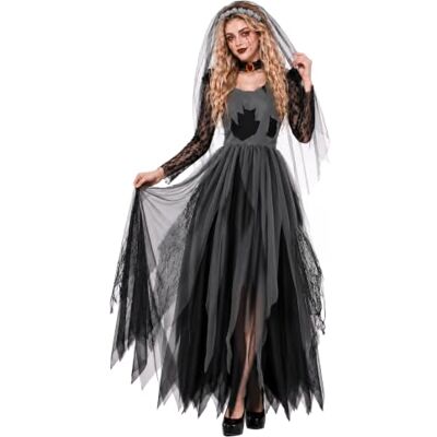 Fun Shack Déguisement Mariée Zombie Femme, Costume Halloween Mariée, Tenue Zombie Halloween Fun Shack Déguisement Mariée Zombie Femme, Costume Halloween Mariée, Tenue Zombie Halloween