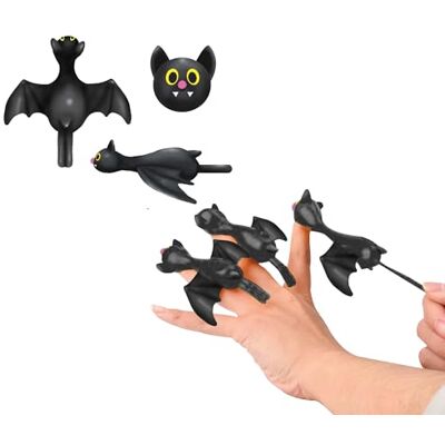 FIESTAS GUIRCA Lance-pierre chauve-souris en caoutchouc Jouet pour Halloween, carnaval et fêtes costumées, cadeau triche ou traitement Noir FIESTAS GUIRCA Lance-pierre chauve-souris en caoutchouc Jouet pour Halloween, carnaval et fêtes costumées, cadeau triche ou traitement Noir