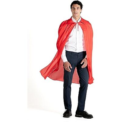 Ciao Manteau de déguisement avec Revers (Taille Unique Adult), Rouge Ciao Manteau de déguisement avec Revers (Taille Unique Adult), Rouge