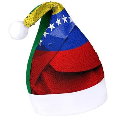 JZemdybill Chapeau de Noël à paillettes pour adultes, chapeau drapeau vénézuélien pour diverses fêtes de vacances JZemdybill Chapeau de Noël à paillettes pour adultes, chapeau drapeau vénézuélien pour diverses fêtes de vacances