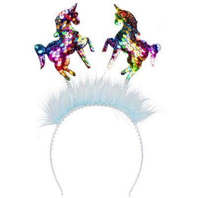 Boland BV Serre-tête Licornes Sequins Multicolores Adulte Coloré Taille Unique Boland BV Serre-tête Licornes Sequins Multicolores Adulte Coloré Taille Unique