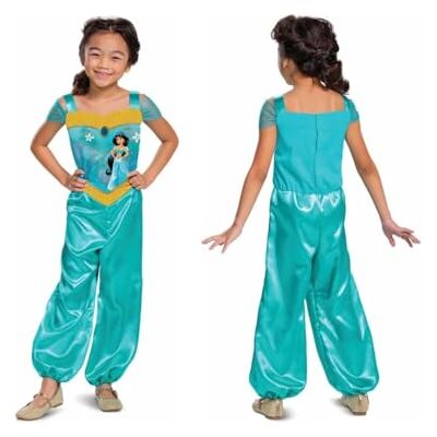 Disguise Disney Officiel Standard Déguisement Jasmine Fille Aladdin, Déguisement Halloween Fille en Disguise Disney Officiel Standard Déguisement Jasmine Fille Aladdin, Déguisement Halloween Fille en