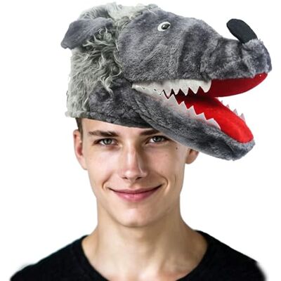 Hooin Chapeau de loup. Chapeau de fête fait main pour déguisement de loup. Hooin Chapeau de loup. Chapeau de fête fait main pour déguisement de loup.